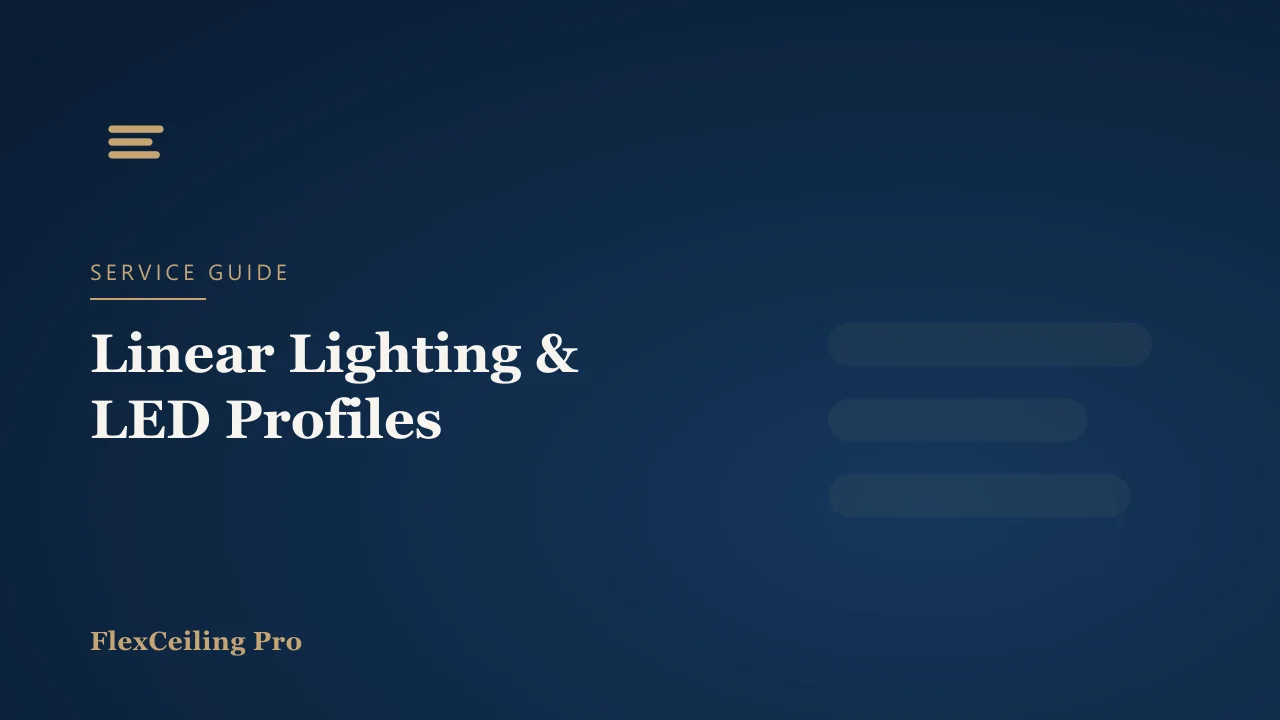 Linear Lighting & LED Profiles for Seamless Ceilings