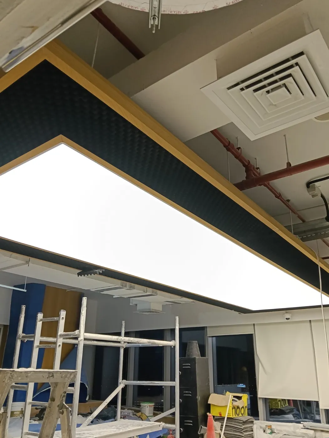 Translucent stretch ceiling finish