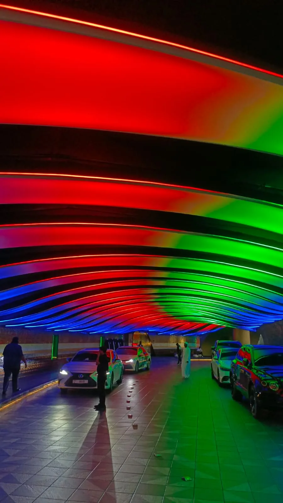 Backlit Wave stretch ceiling finish