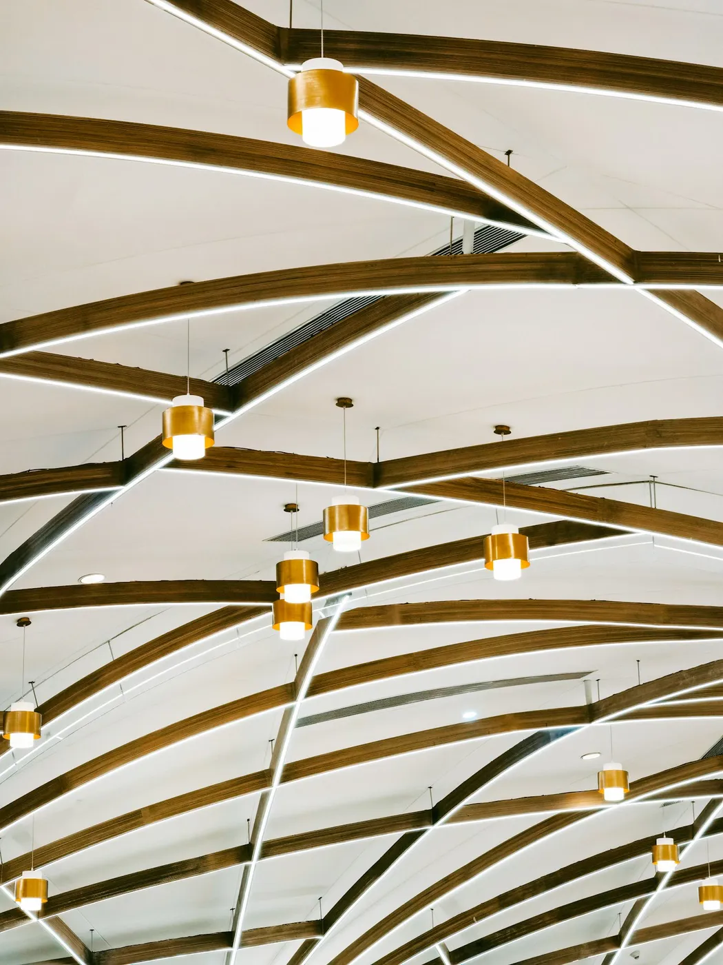 Baffle Wave stretch ceiling finish